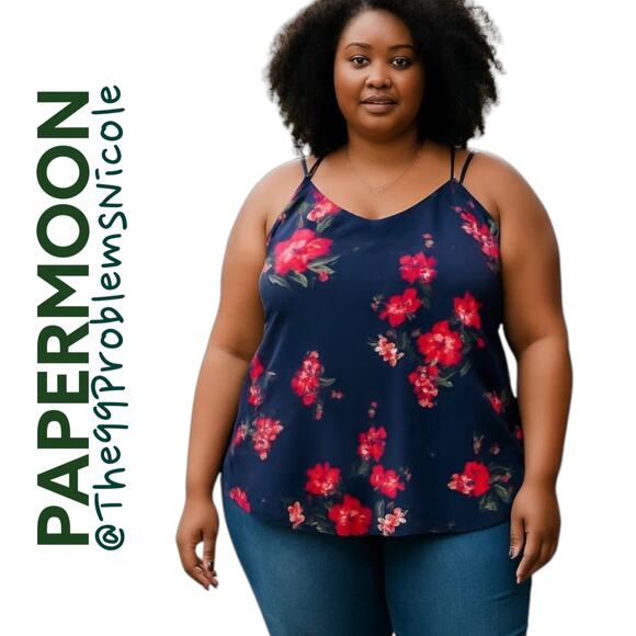 Papermoon Navy Floral Cami - Picture 1 of 8